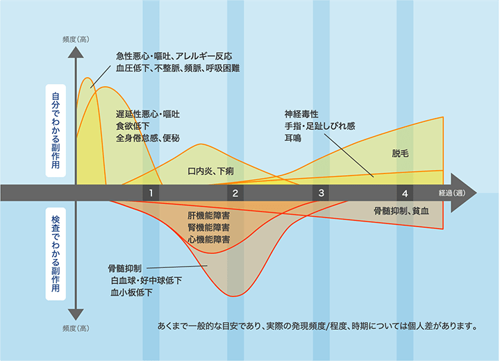 ・化学療法で起こりやすい副作用