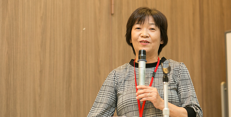 講演:肺がん患者の会ワンステップ(患者家族代表) 米澤 晴美さん