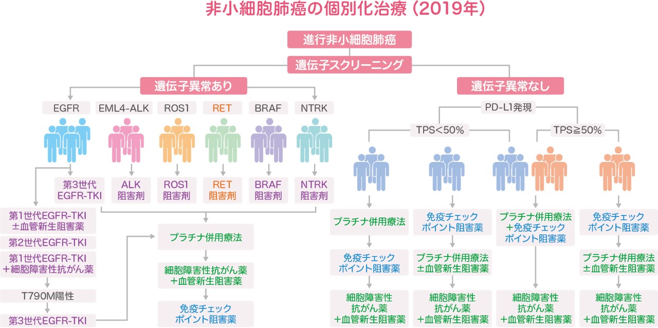 図 非小細胞癌の個別化治療(中川和彦先生ご提供)